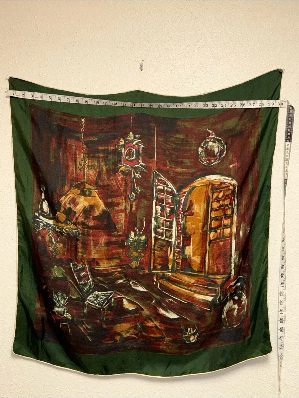 Green and Brown Vintage- scarf